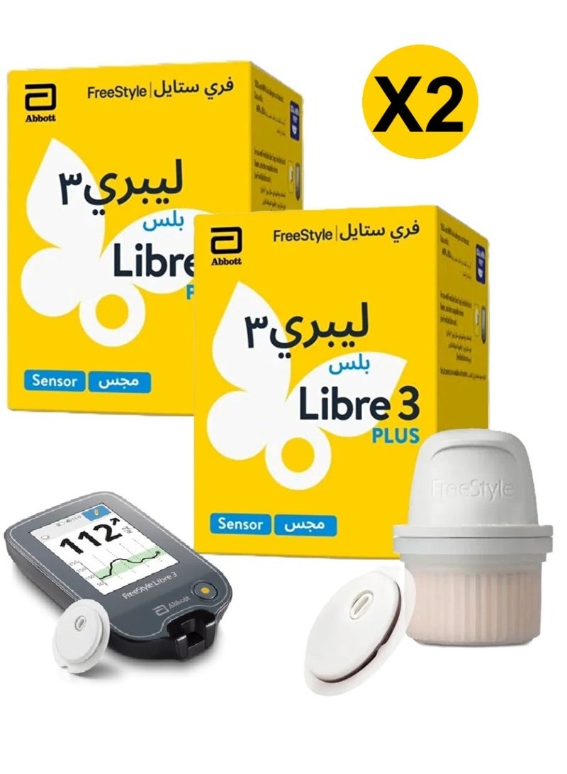 Abbott Freestyle Libre 3 Plus Flash Glucose Monitoring System Sensor Kit (2Pack) - Image 1